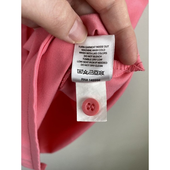 Figs Womens Elmina Size Large Pink Collared Button Up Scrub Top with Poc… - Picture 7 of 7